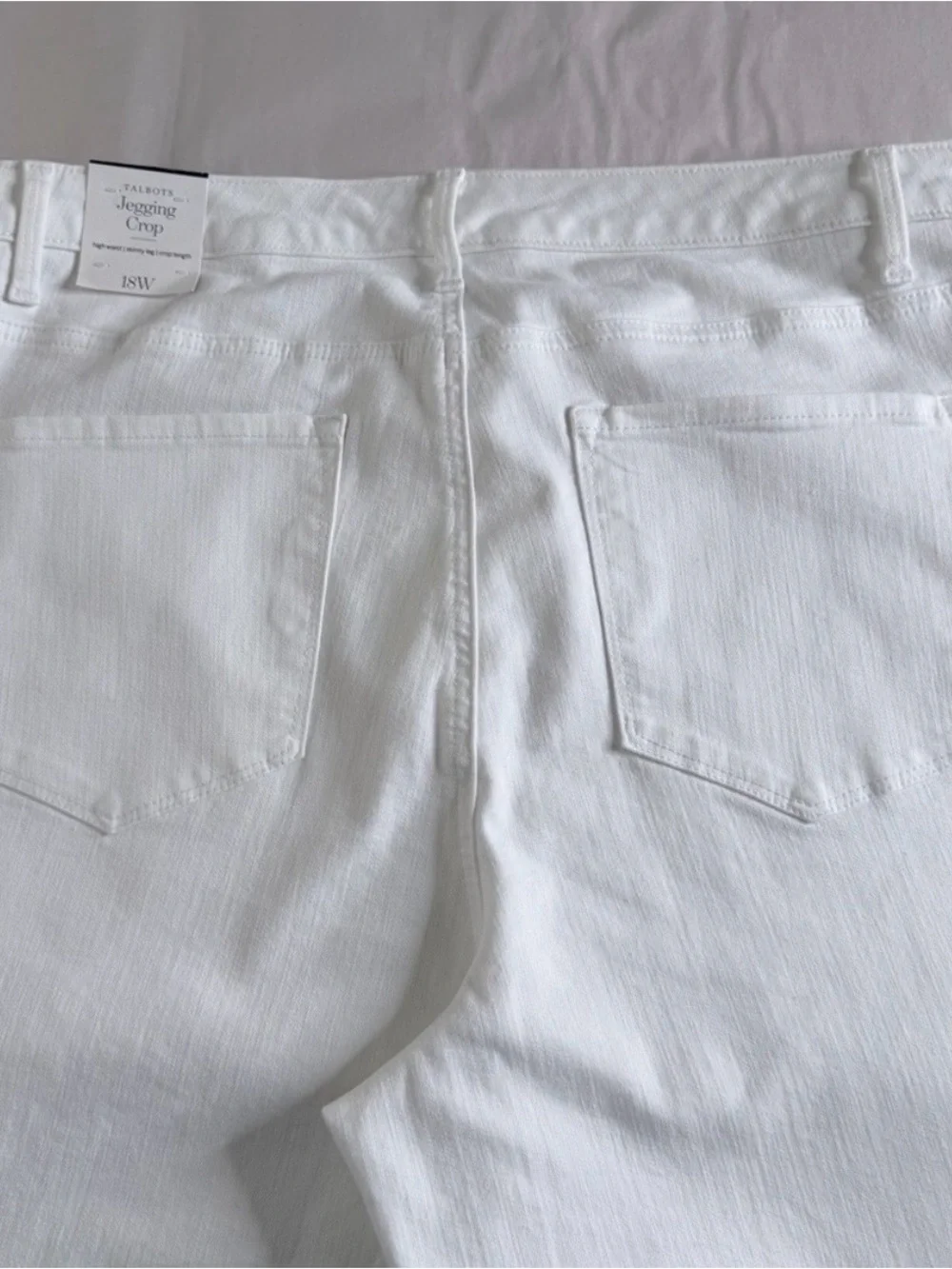 New Talbots White Jegging Crop 18W Plus High-waist Slimming Panel